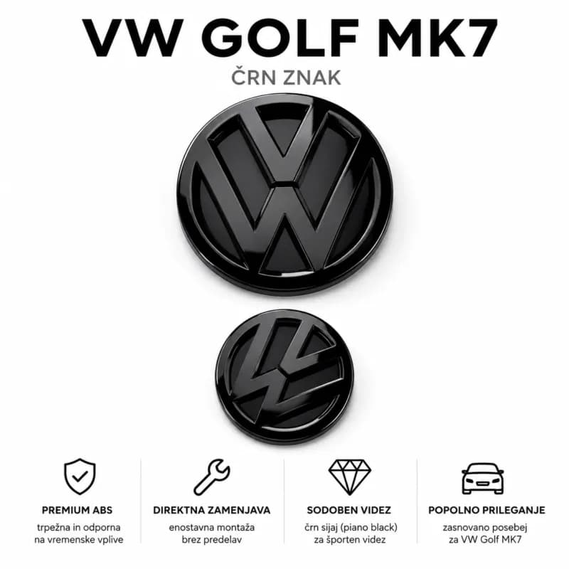 Black VW Golf MK7 Emblems 7