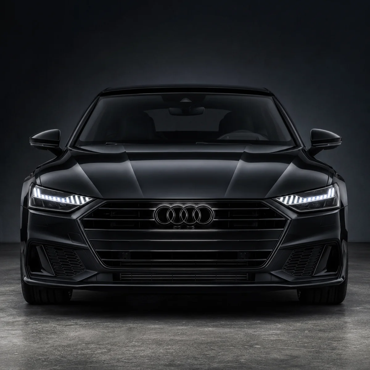 Black Audi A7 C8 Emblems