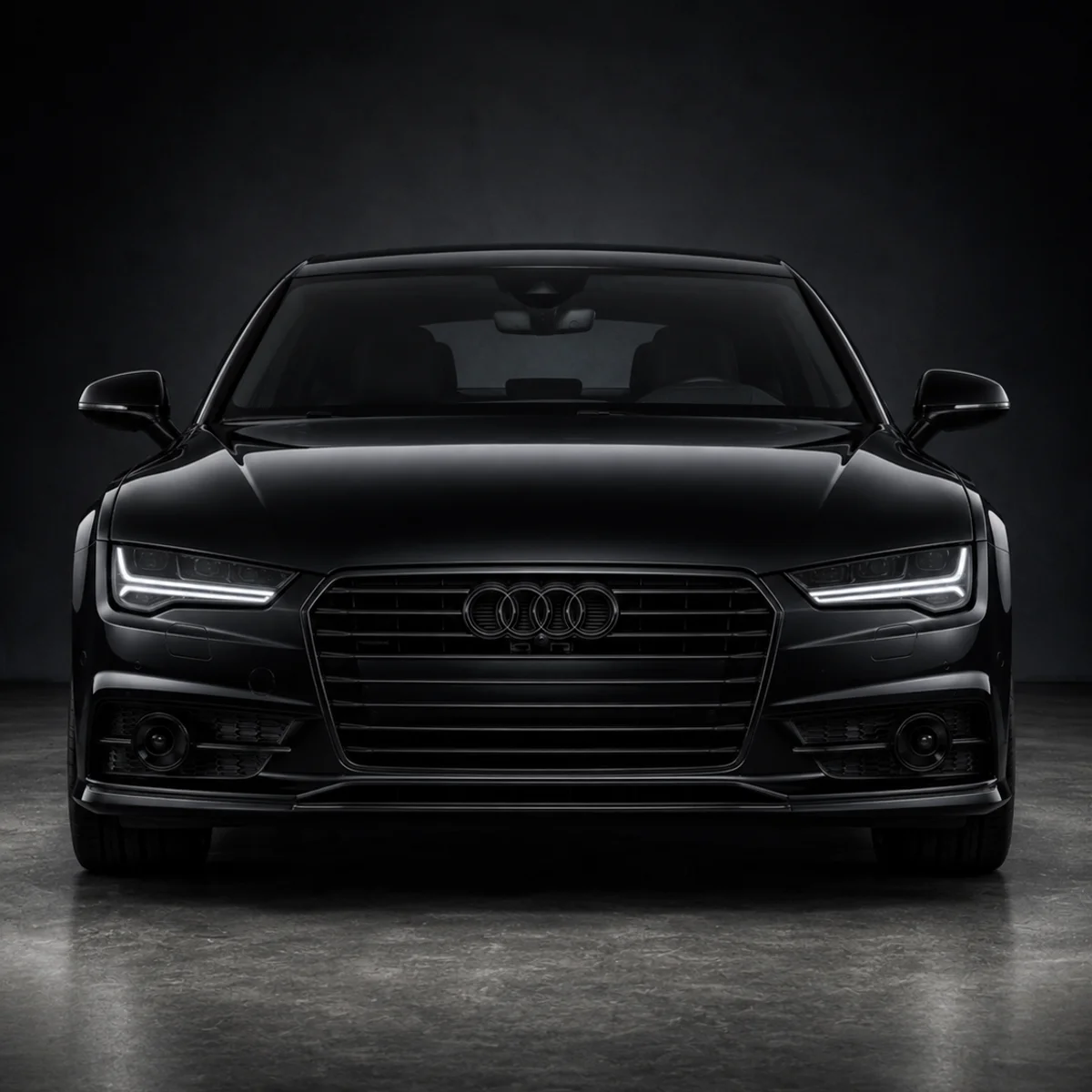 Black Audi A7 C7.5 Emblems