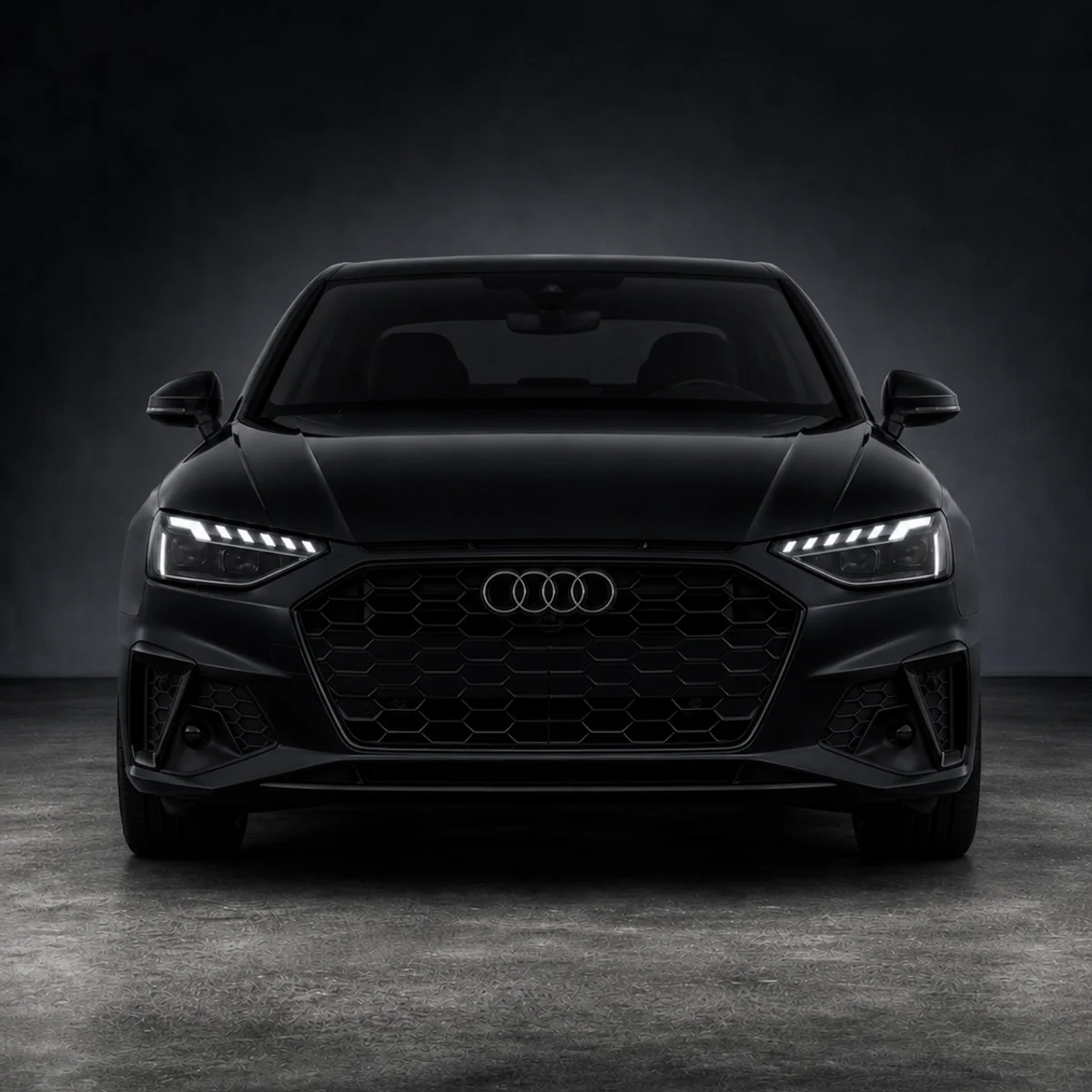 Black Audi A4 B9 Facelift Emblems