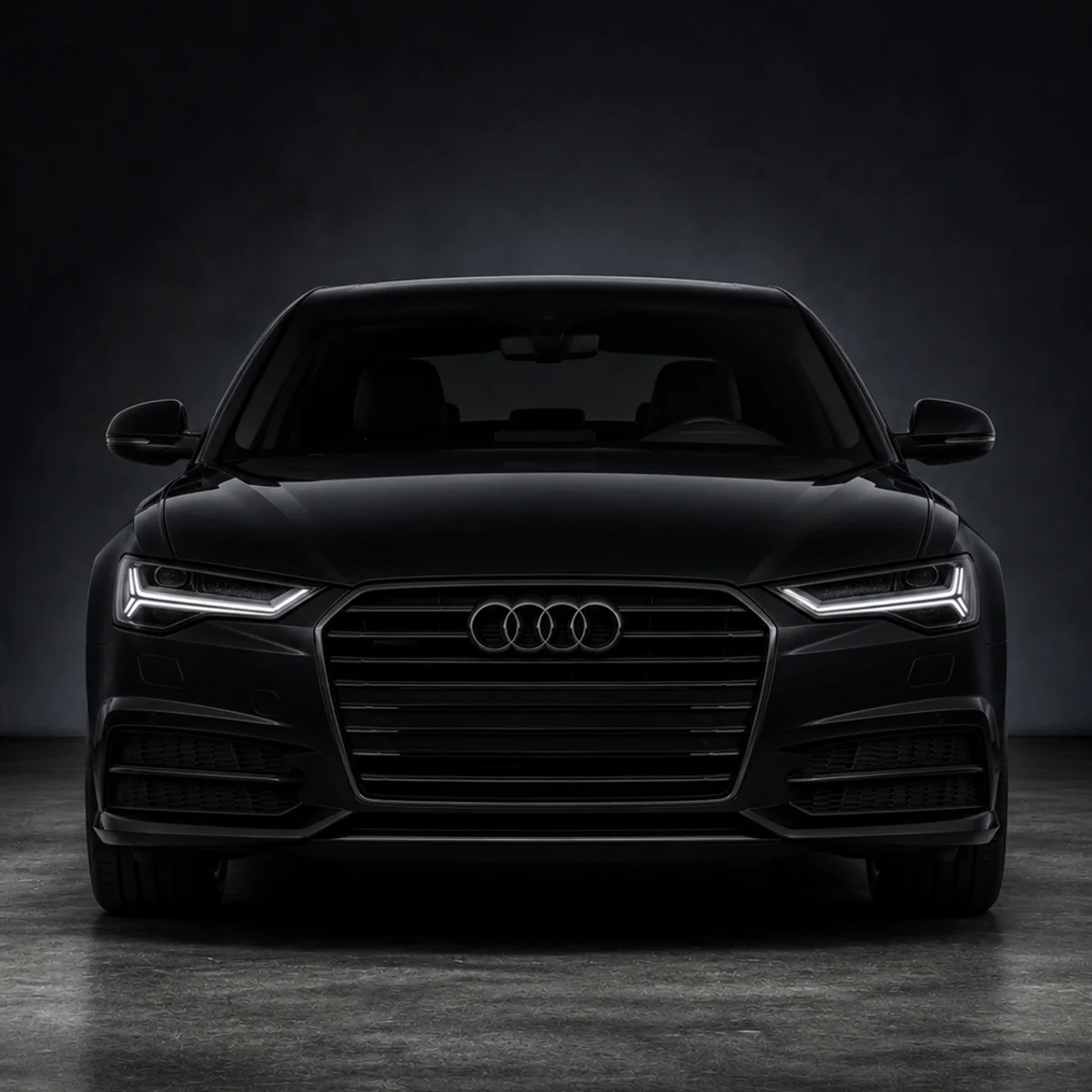 Black Audi A6 C7 Emblems