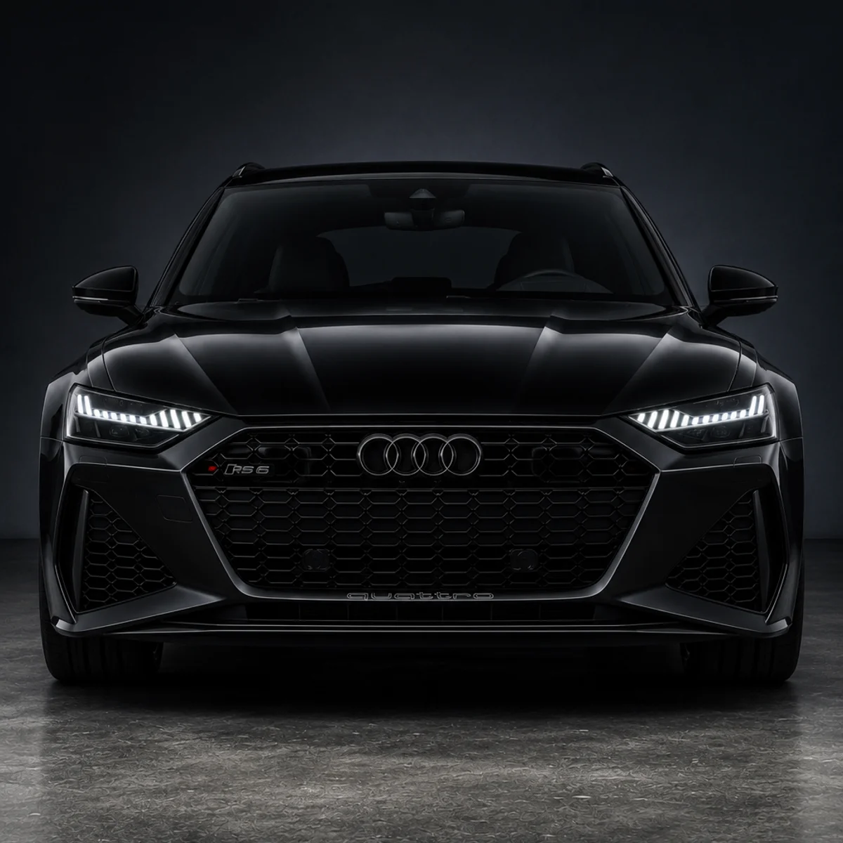 Black Audi A6 C8 Emblems